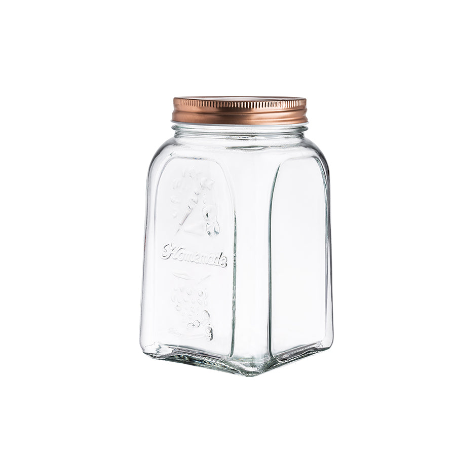 BROCAL DE VIDRIO VINTAGE CON TAPA 1 LT / VITTORI - 0550