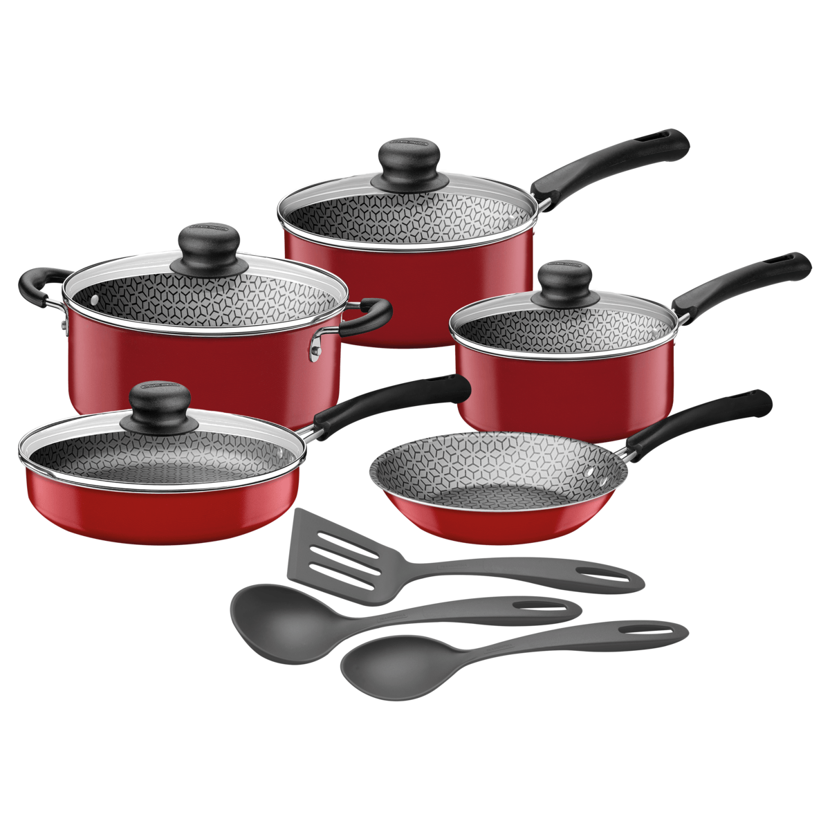 Bateria Tramontina Simple Cooking 12 Piezas Roja - 27899/358