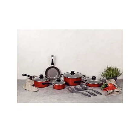 Bateria Tramontina Simple Cooking 12 Piezas Roja - 27899/358