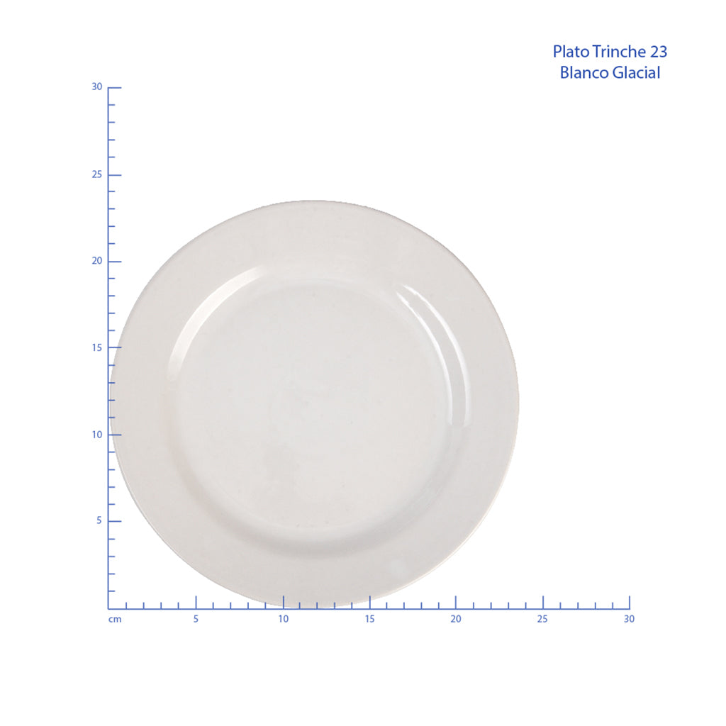 Plato Trinche 23cm Ceramica - Blanco Glacial / Santa Anita 309041