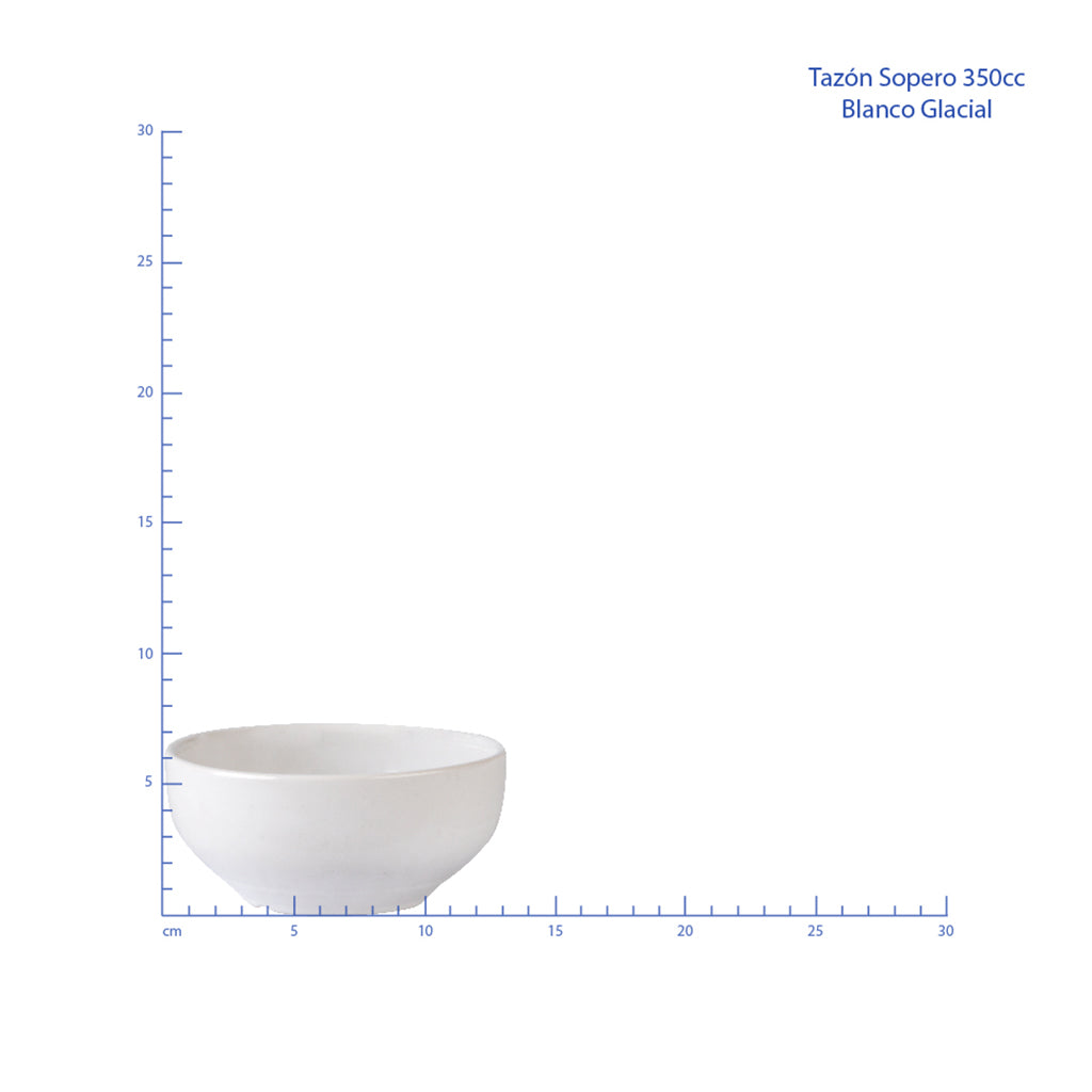 Tazon Sopero 350ml Ceramica - Blanco Glacial / Santa Anita 309056