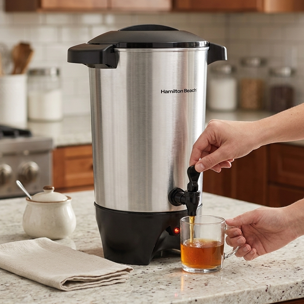 Cafetera 45 Tazas de Aluminio Hamilton Beach Uso Comercial | By Kinso Home