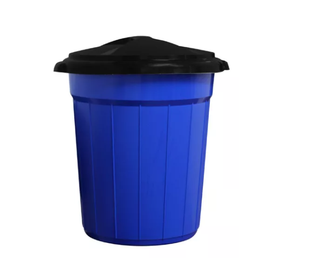 BOTE BASURA KARTELL 85 L AZUL CON TAPA - C085TZKO