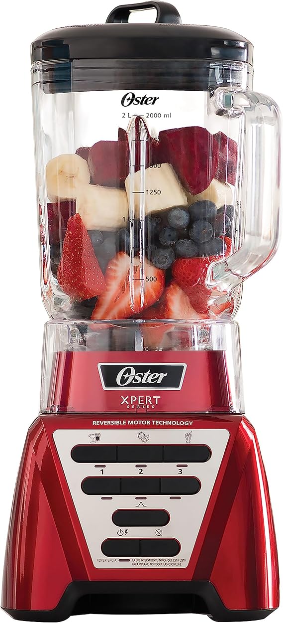 Licuadora Oster Xpert 2 Litros, Roja BLST3A-R2G, con Vaso de Vidrio