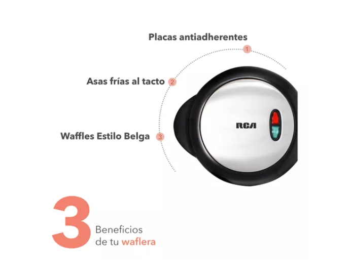 Waflera Eléctrica Estilo Belga / RCA RC-91