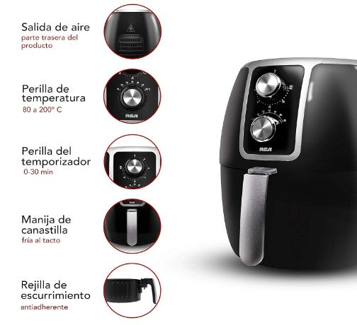 Freidora de Aire Negra / RCA RC101