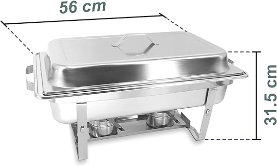 Bufetera Chaffer de Acero Inoxidable, Entero con Asa - MCHE20122
