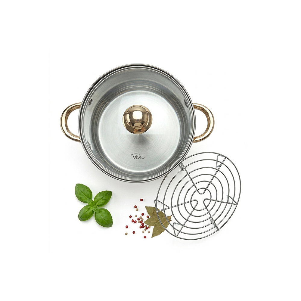 Olla Vaporera 28 cm 10.5 L de Acero Inoxidable Alta Capacidad | By Kinso Home