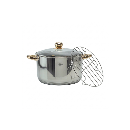 Olla Vaporera 28 cm 10.5 L de Acero Inoxidable Alta Capacidad | By Kinso Home