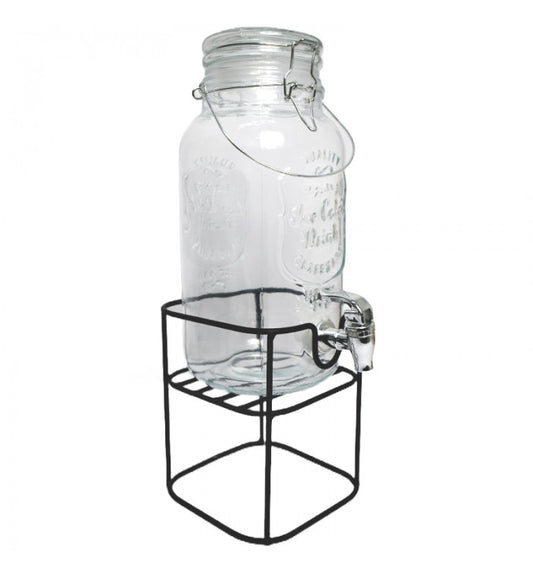 Dispensador Mason Jar De 3.8 Litros Con Base De Acero - JEMAFLEX