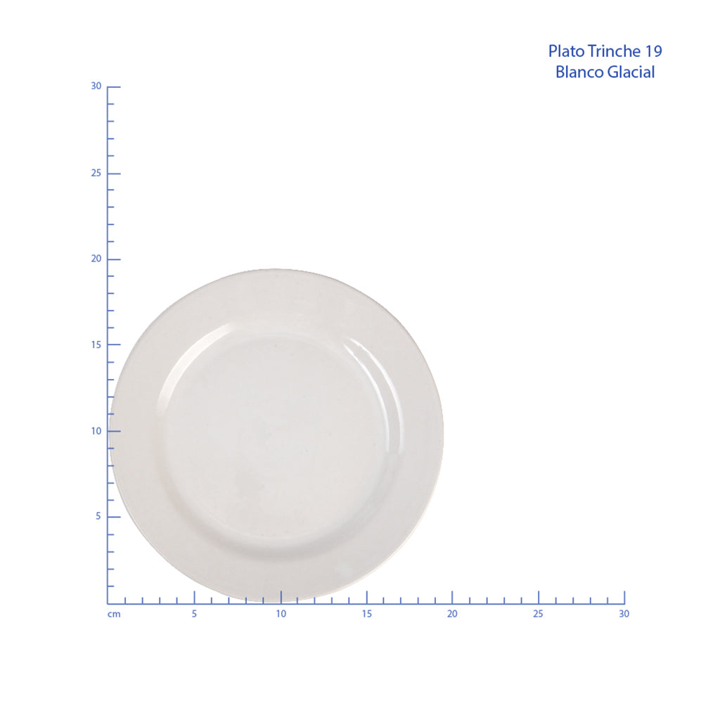 Plato Trinche 19cm Ceramica - Blanco Glacial / Santa Anita 309042