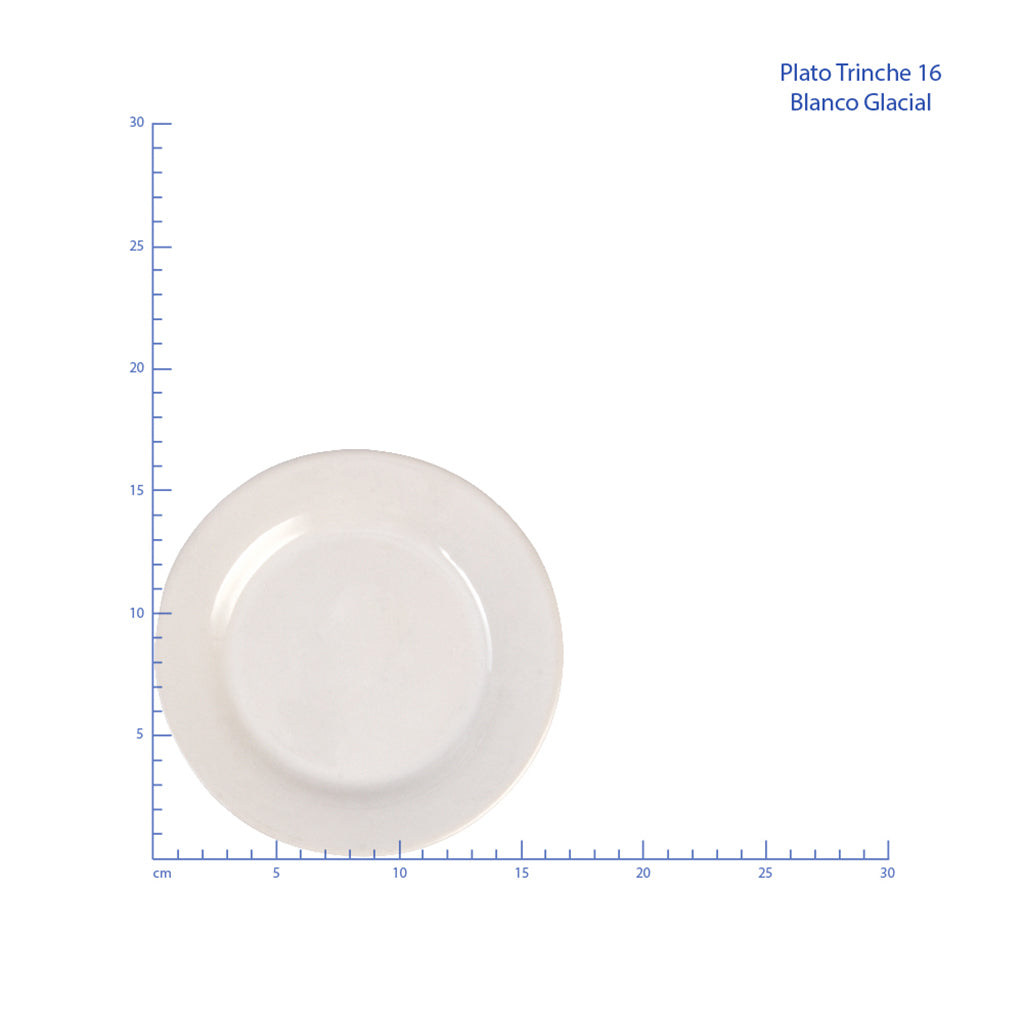 Plato Trinche 16cm Ceramica - Blanco Glacial / Santa Anita 309043