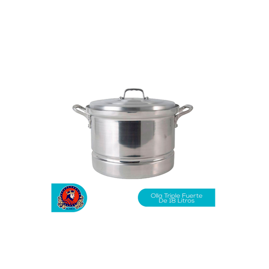 Olla Profesional #28 / 18 L de Aluminio Triple Fuerte | By Kinso Home