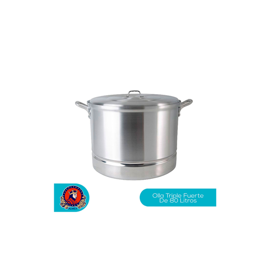 Olla Profesional #80 / 80 L de Aluminio Triple Fuerte | By Kinso Home