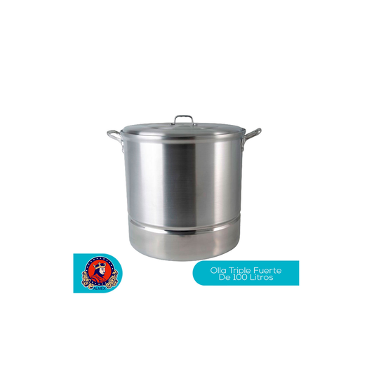 Olla Profesional #100 / 97 L de Aluminio Triple Fuerte | By Kinso Home