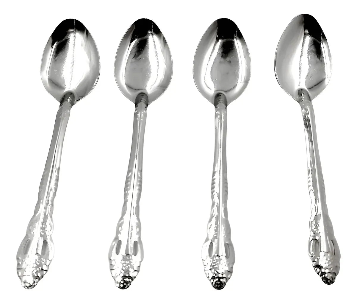 Cucharas Soperas Acero Inoxidable Konnig Pack 12 Mango Plateado 19cm