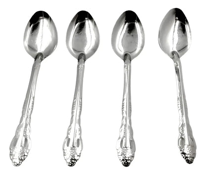 Cucharas Soperas Acero Inoxidable Konnig Pack 12 Mango Plateado 19cm