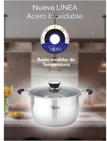 Olla Budinera con Termometro 14,5 Litros / 9504 - ALPRO