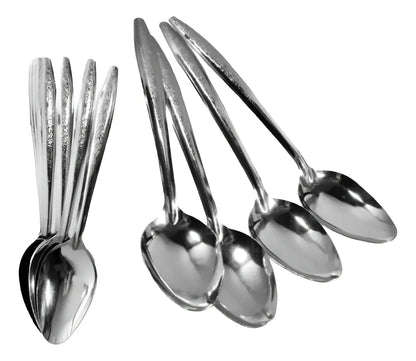 Cucharas Soperas Acero Inoxidable Konnig Pack 12 Mango Plateado 19cm