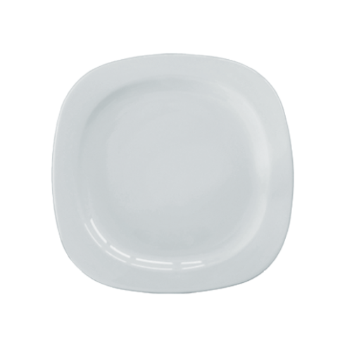 Plato Base Cuadrado 32cm Ceramica - Blanco / MKM DEPTC32