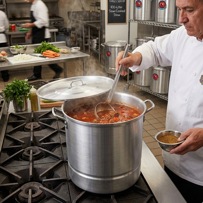 Olla Profesional #120 / 100 L de Aluminio Triple Fuerte | By Kinso Home