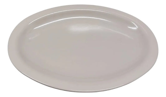 PLATON DE MELAMINA OVAL 22CM BEIGE